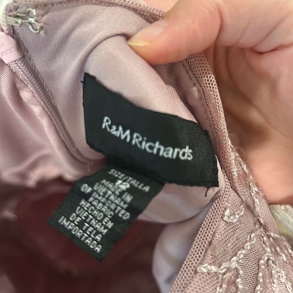 R&M Richards Elegant Blush Pink Sequin Evening Gown - Picture 13 of 13